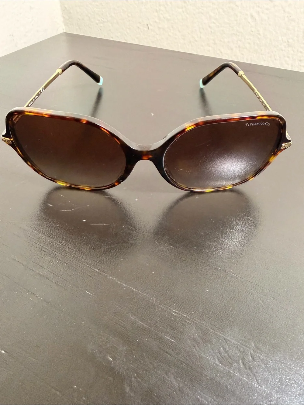 Tiffany & Co. TF 4191 Tortoise & Gold Square Sunglasses Brown Gradient 57mm